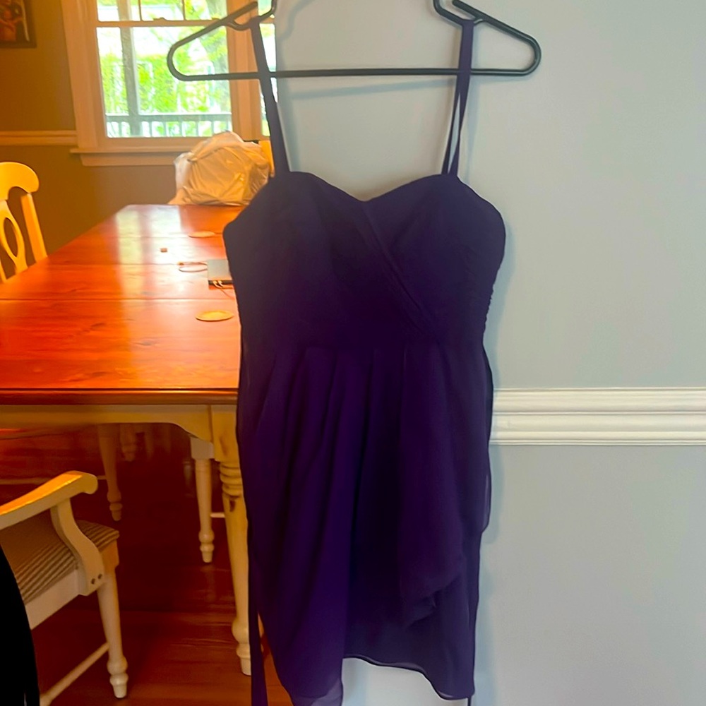 Short purple dressy dress